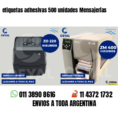 etiquetas adhesivas 500 unidades Mensajerías