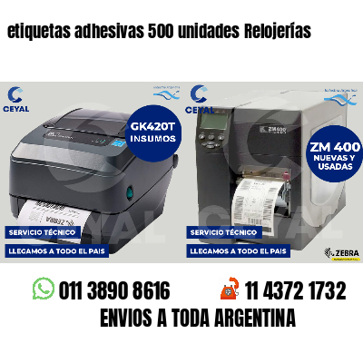 etiquetas adhesivas 500 unidades Relojerías