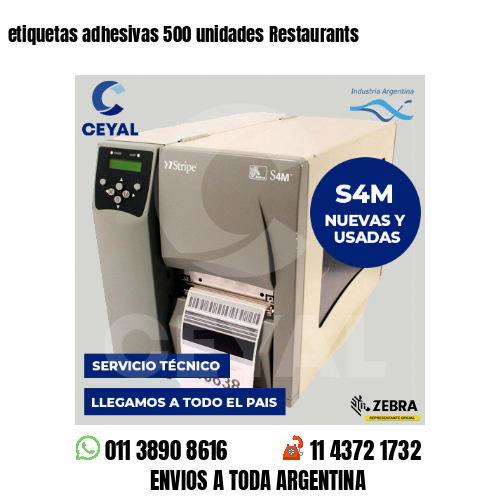 etiquetas adhesivas 500 unidades Restaurants