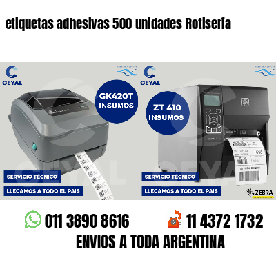 etiquetas adhesivas 500 unidades Rotisería