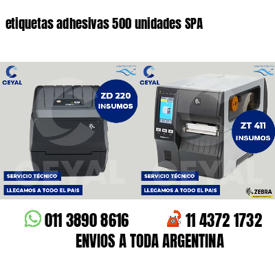 etiquetas adhesivas 500 unidades SPA