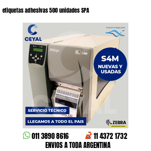 etiquetas adhesivas 500 unidades SPA