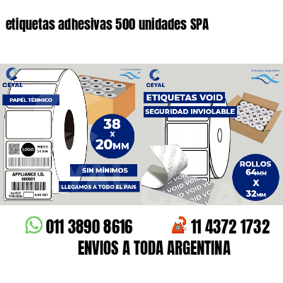 etiquetas adhesivas 500 unidades SPA