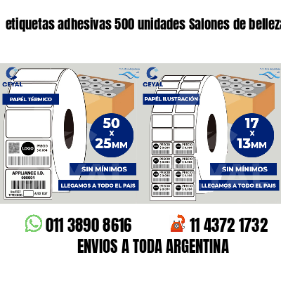etiquetas adhesivas 500 unidades Salones de belleza
