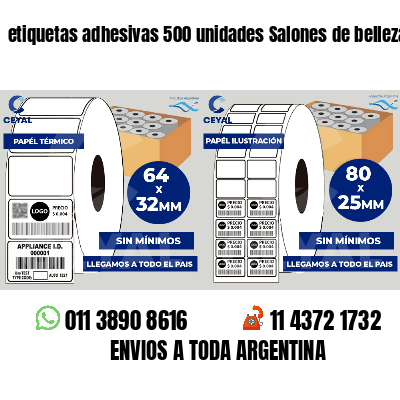 etiquetas adhesivas 500 unidades Salones de belleza