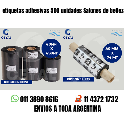 etiquetas adhesivas 500 unidades Salones de belleza