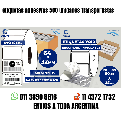 etiquetas adhesivas 500 unidades Transportistas