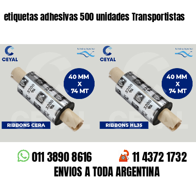 etiquetas adhesivas 500 unidades Transportistas