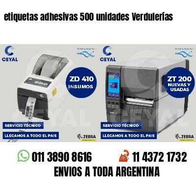 etiquetas adhesivas 500 unidades Verdulerías