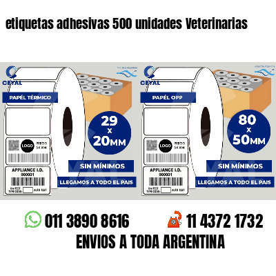 etiquetas adhesivas 500 unidades Veterinarias
