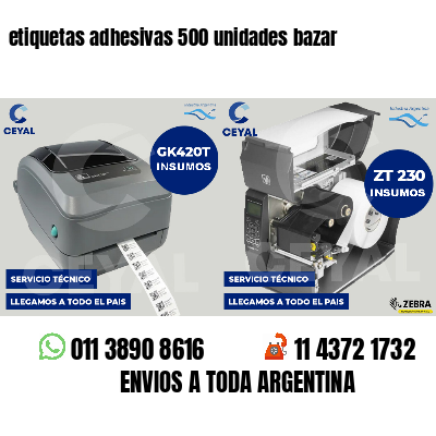 etiquetas adhesivas 500 unidades bazar