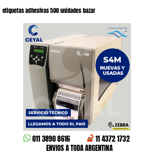 etiquetas adhesivas 500 unidades bazar