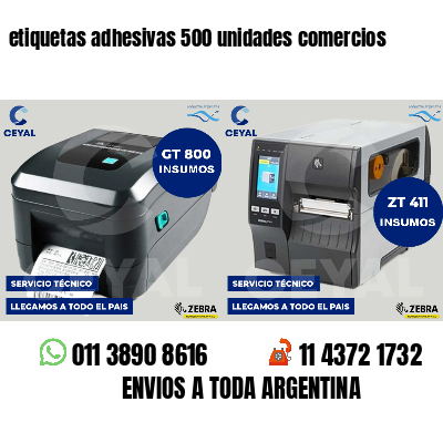 etiquetas adhesivas 500 unidades comercios