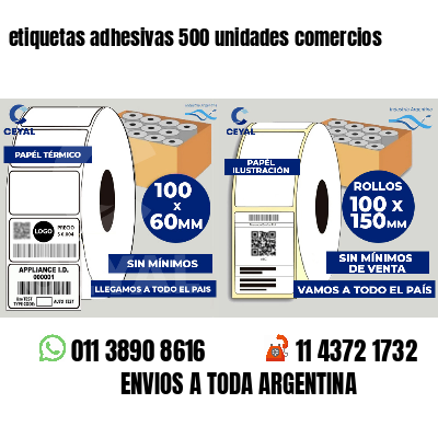 etiquetas adhesivas 500 unidades comercios