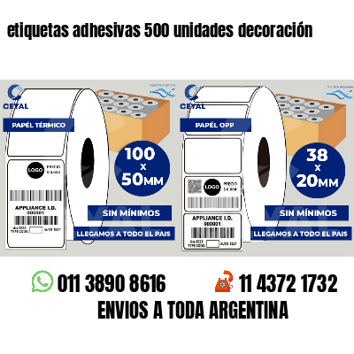 etiquetas adhesivas 500 unidades decoración