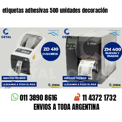 etiquetas adhesivas 500 unidades decoración
