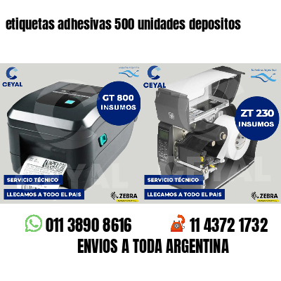 etiquetas adhesivas 500 unidades depositos