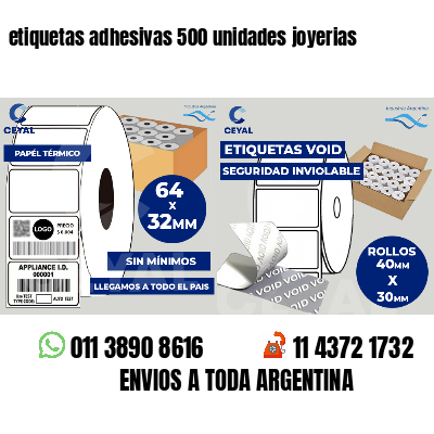 etiquetas adhesivas 500 unidades joyerias