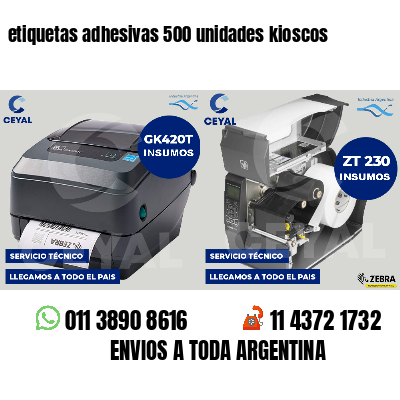 etiquetas adhesivas 500 unidades kioscos