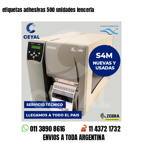etiquetas adhesivas 500 unidades lenceria
