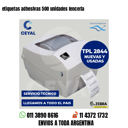 etiquetas adhesivas 500 unidades lenceria