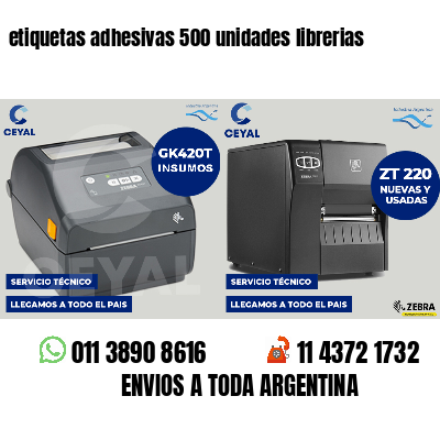 etiquetas adhesivas 500 unidades librerias