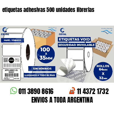 etiquetas adhesivas 500 unidades librerias