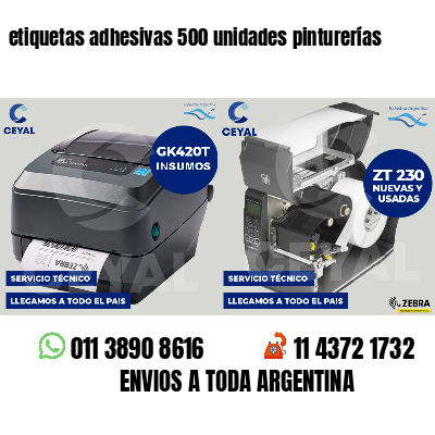 etiquetas adhesivas 500 unidades pinturerías