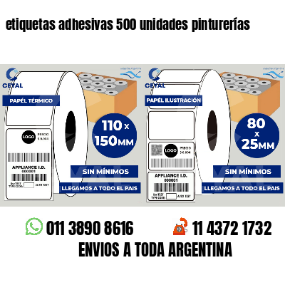 etiquetas adhesivas 500 unidades pinturerías