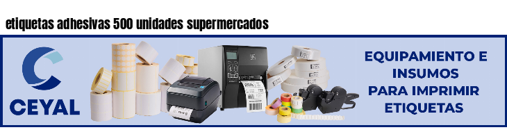 etiquetas adhesivas 500 unidades supermercados