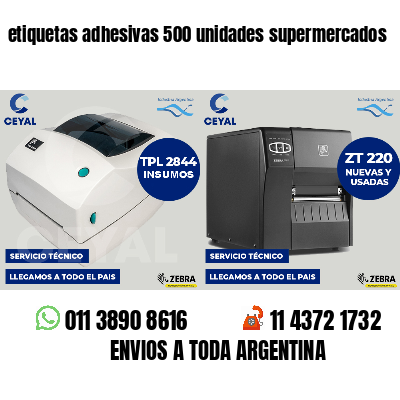 etiquetas adhesivas 500 unidades supermercados