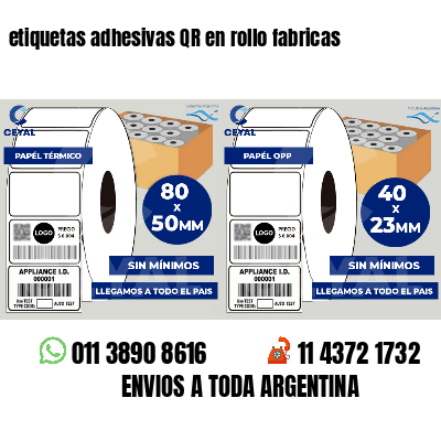 etiquetas adhesivas QR en rollo fabricas