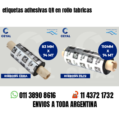 etiquetas adhesivas QR en rollo fabricas