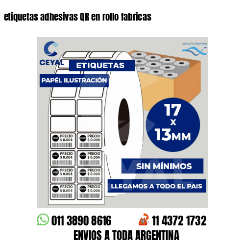 etiquetas adhesivas QR en rollo fabricas