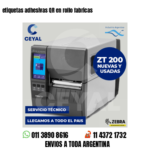 etiquetas adhesivas QR en rollo fabricas