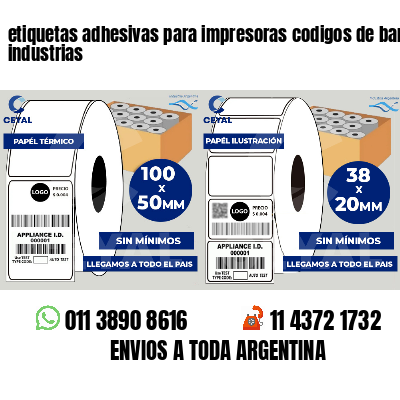etiquetas adhesivas para impresoras codigos de barras industrias