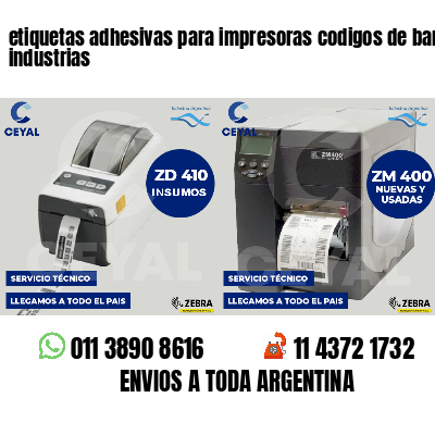 etiquetas adhesivas para impresoras codigos de barras industrias