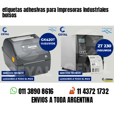 etiquetas adhesivas para impresoras industriales bolsos