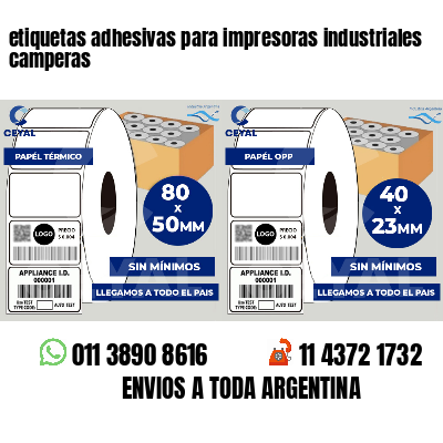 etiquetas adhesivas para impresoras industriales camperas