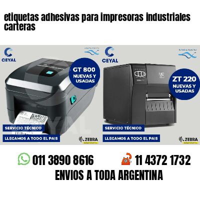 etiquetas adhesivas para impresoras industriales carteras