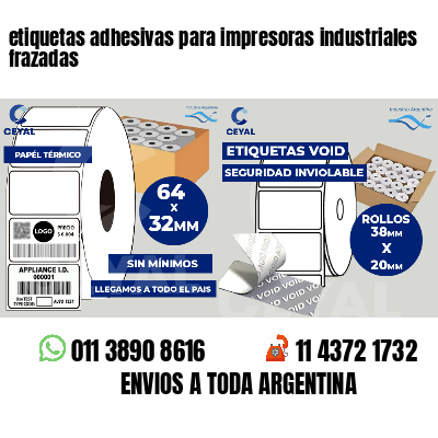 etiquetas adhesivas para impresoras industriales frazadas
