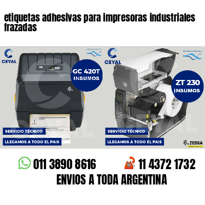 etiquetas adhesivas para impresoras industriales frazadas