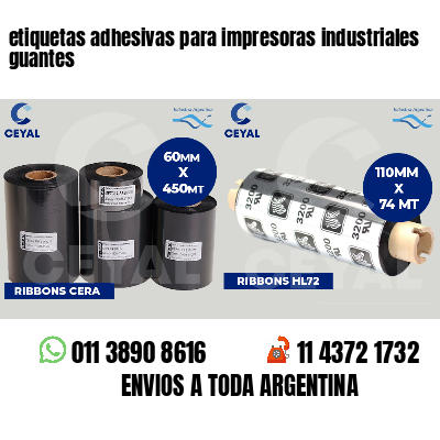 etiquetas adhesivas para impresoras industriales guantes