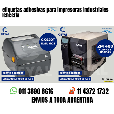 etiquetas adhesivas para impresoras industriales lenceria