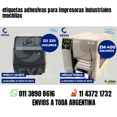 etiquetas adhesivas para impresoras industriales mochilas