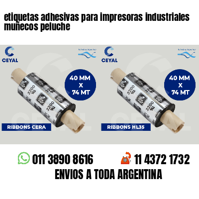 etiquetas adhesivas para impresoras industriales muñecos peluche