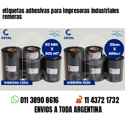 etiquetas adhesivas para impresoras industriales remeras