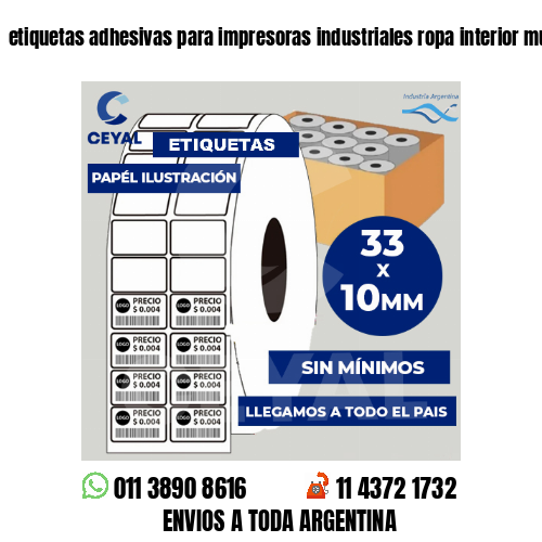 etiquetas adhesivas para impresoras industriales ropa interior mujer