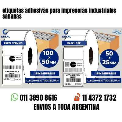 etiquetas adhesivas para impresoras industriales sabanas