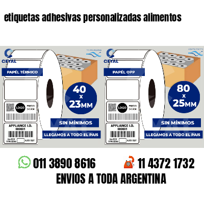 etiquetas adhesivas personalizadas alimentos